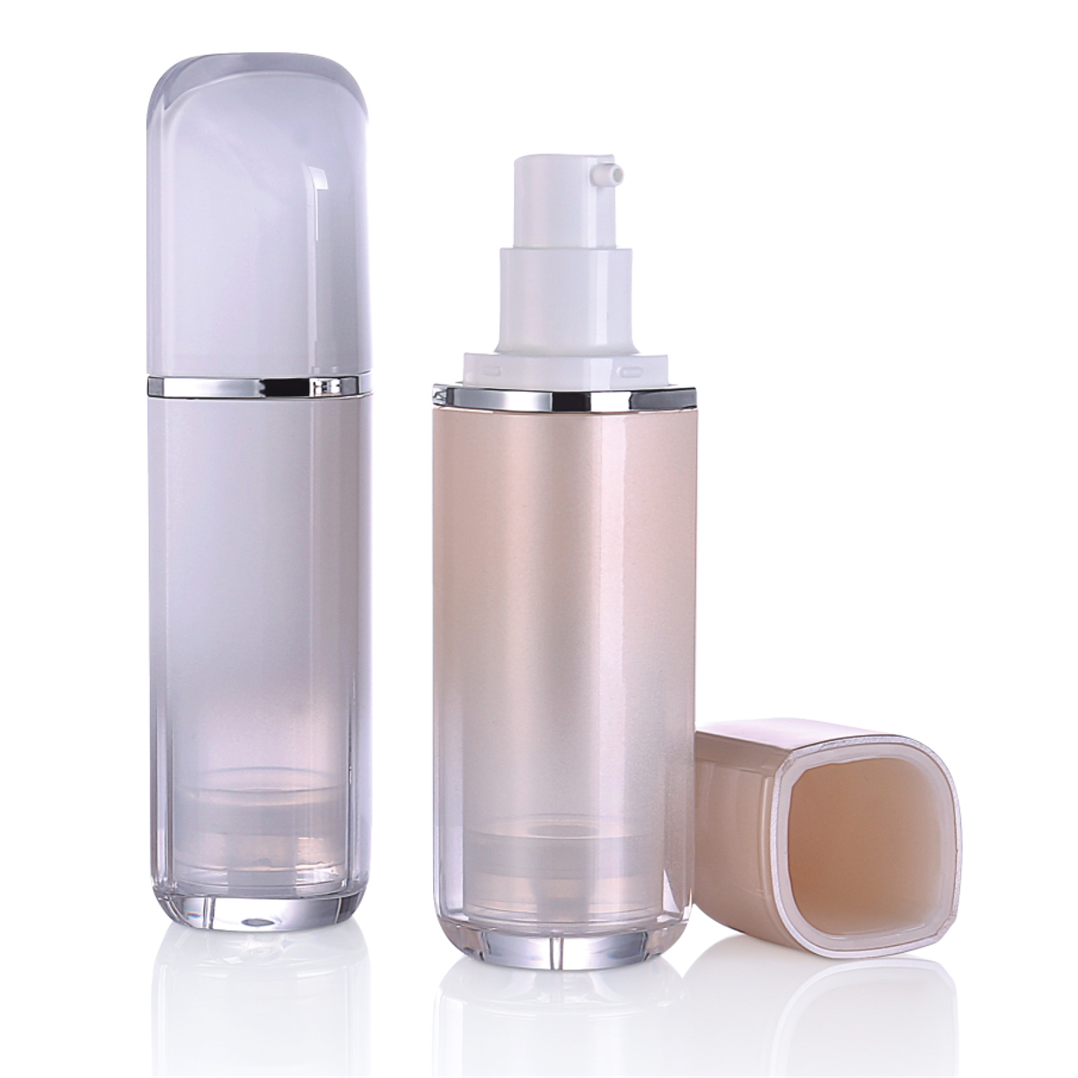 30ml Double-Walled Pearl White Lancel Airless Pump Bottle Para sa BB Moisturizing Cream L14