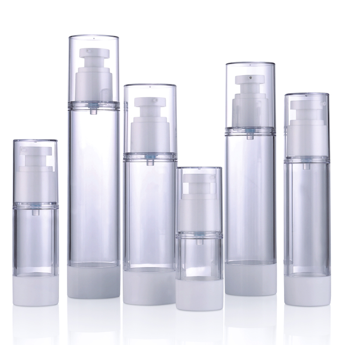 15ml 30ml 50ml 80ml 100ml 120ml plastic lotion bote eco friendly cosmetic container pet toner airless pump spray bote l02