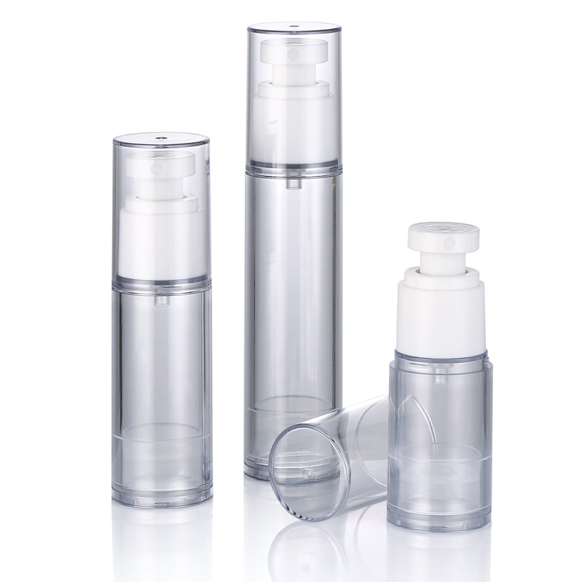 30ml 50ml 60ml 80ml 100ml lotion refillable cosmetic packaging airless serum pump bote l02-1