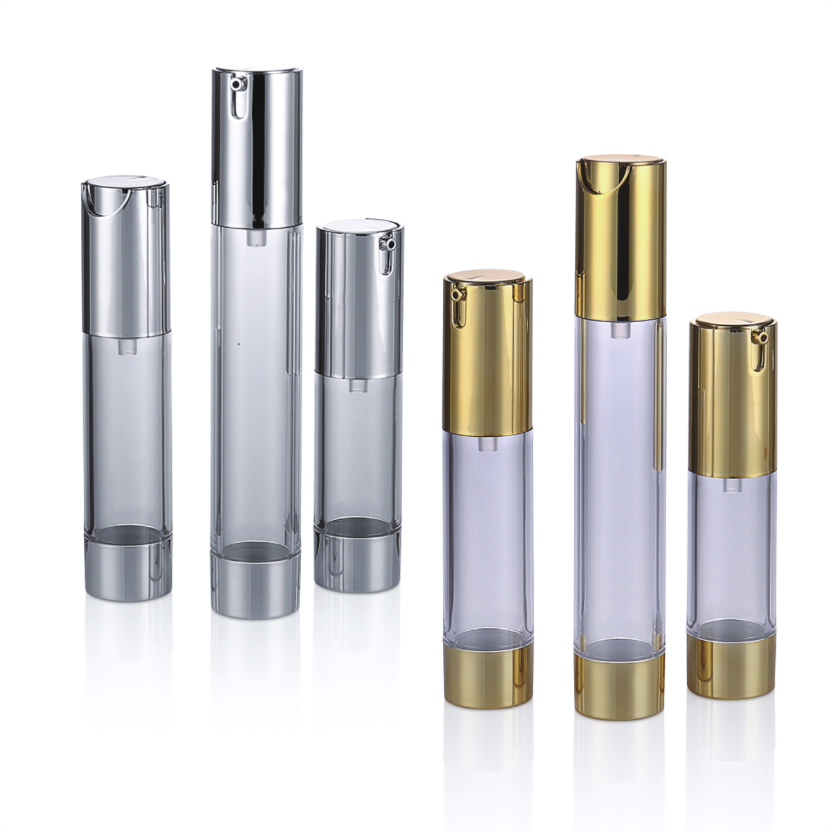 15ml 20ml 30ml Electroplating U-Shaped Vacuum Bottle Press Type Pump Head Lotion Bottle Airless Bottle L06