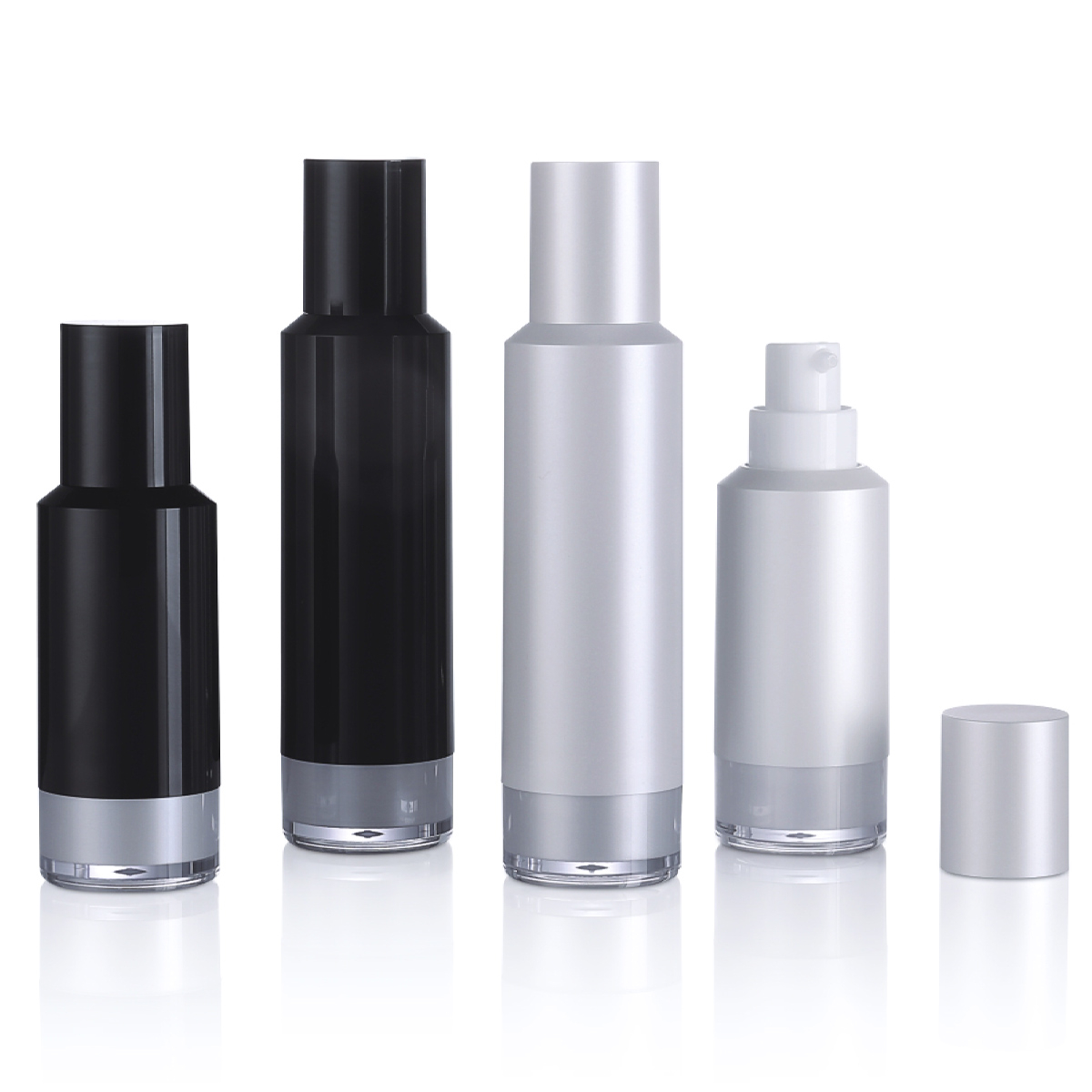 15ml 30ml luxury plastic pp itim na matte lotion airless pump bote para sa pag -aalaga ng balat l07