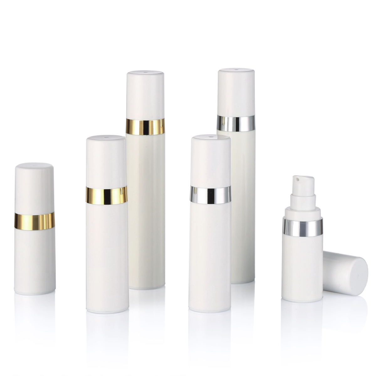 15ml 30ml 50ml plastic pp airless skin care cream lotion pump bote l16