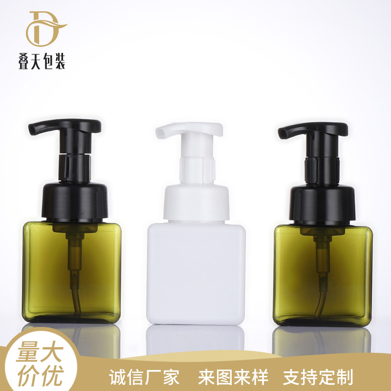 100ml Square Plastic Bottle Press Hand Sanitizer Lotion Bottle Foam Pump Sub Bottling