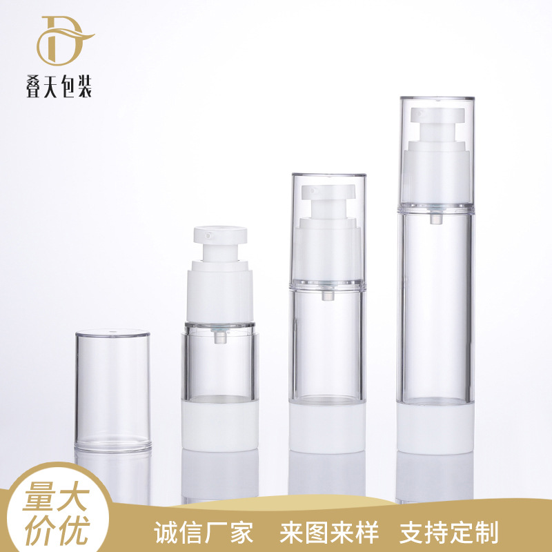 15ml 30ml 50ml pinindot ang likidong pundasyon bote ng eye cream bote plastic vacuum transparent lotion bote